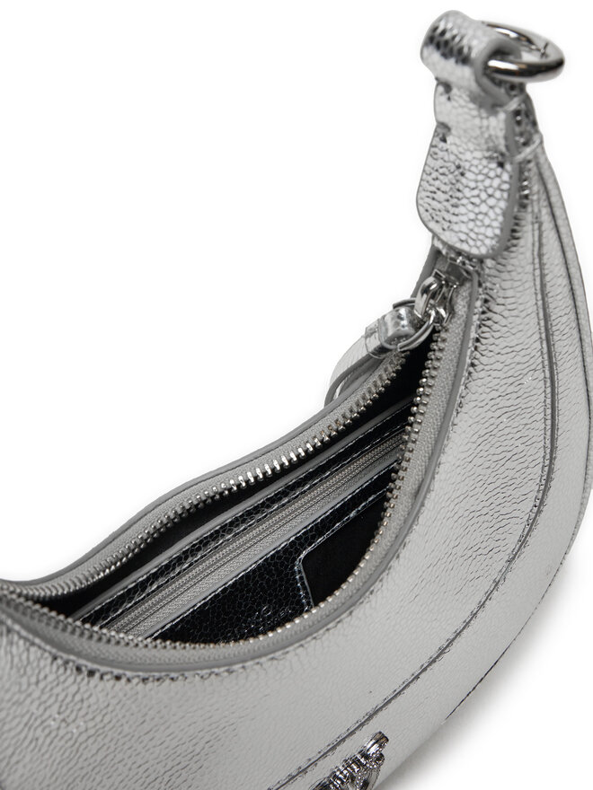 PINKO Torebka PINKO Brioche Hobo Mini AI 24-25 PLTT 101433 A204 Srebrny