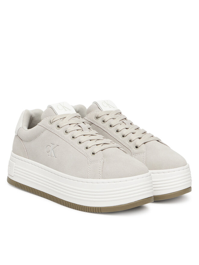 Calvin Klein Jeans Zapatillas Calvin Klein Jeans Bold Flatf Low Lace Mg Sd YW0YW01839 Gris