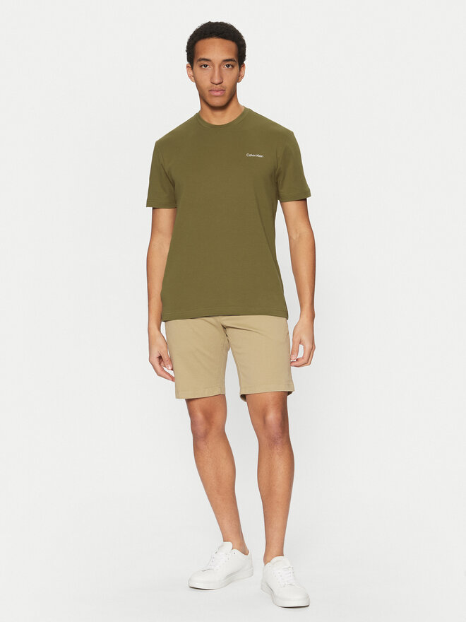 Calvin Klein Calvin Klein Camiseta Micro Logo K10K109894 Verde Regular Fit