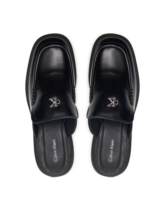 Calvin Klein Pantoletten Calvin Klein Block Heel Mule Lth Hdw HW0HW03175 Schwarz