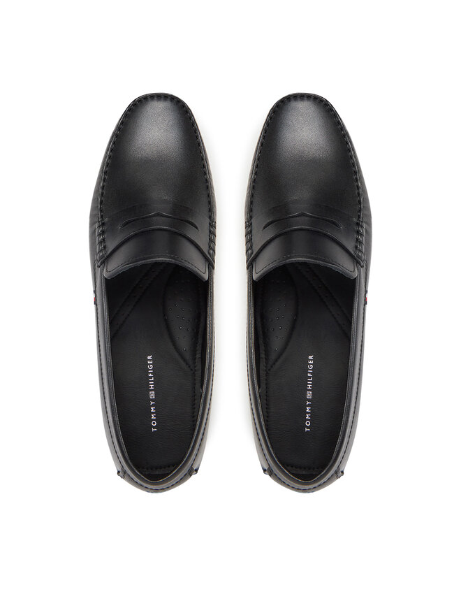 Tommy Hilfiger Μοκασίνια Tommy Hilfiger Corpoarte Hilfiger Lth Driver FM0FM04810 Μαύρο