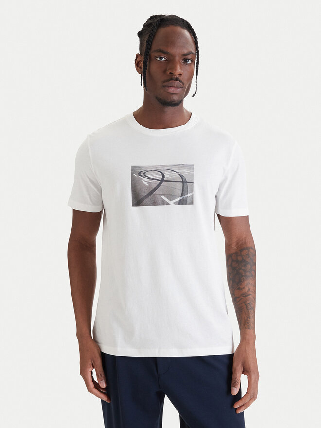 HUGO HUGO Футболка Dostino 50557674 Білий Regular Fit