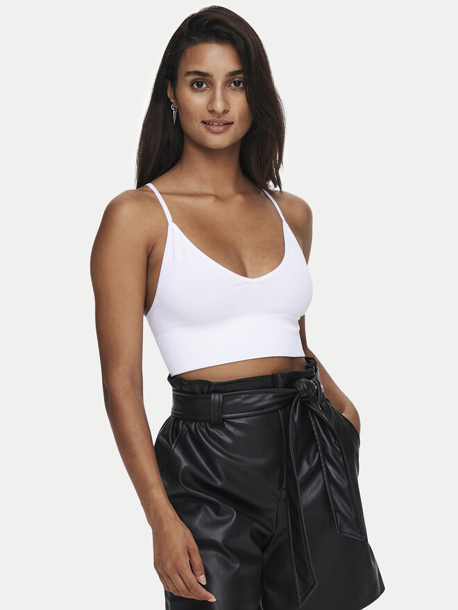 ONLY ONLY Top de sujetador Vicky 15201539 Blanco