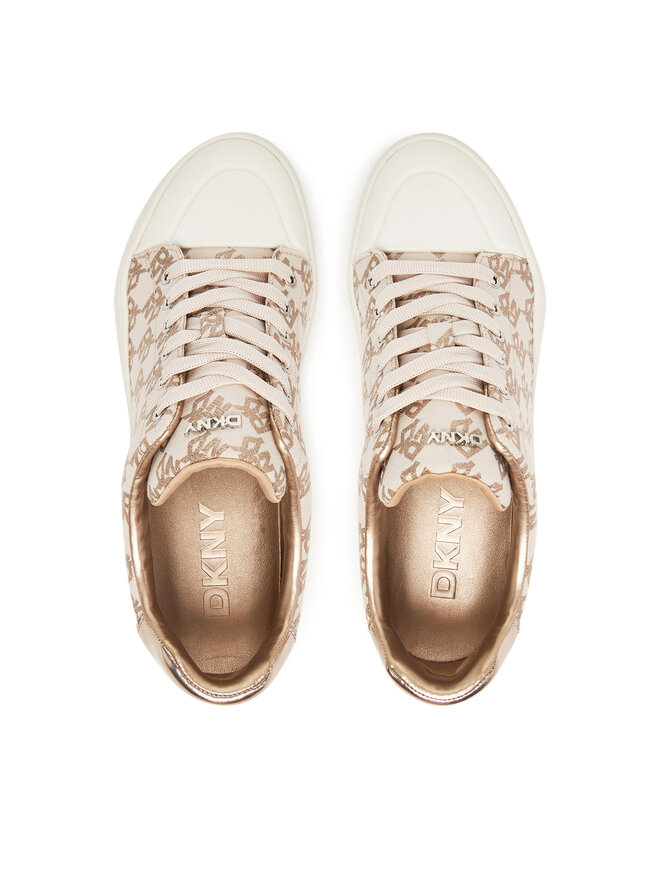 DKNY Trampki DKNY York Lace UP Sneak K2533982 Beżowy