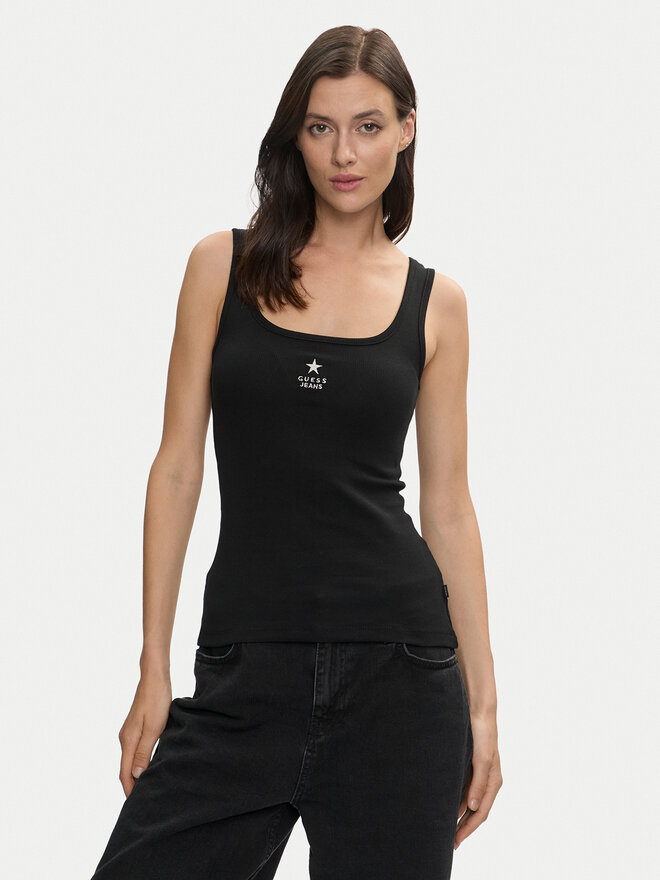 Guess Jeans Guess Jeans Топ W4YP48 KA0H1 Чорний Regular Fit