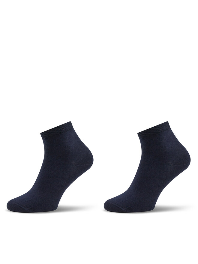 Tommy Hilfiger Súprava 2 párov kotníkových ponožiek dámskych Tommy Hilfiger Dobotex BV 373001001 Tmavomodrá