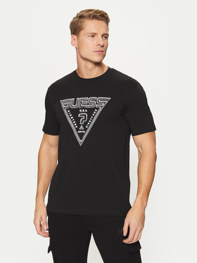 Guess Guess Marškinėliai Z5RI12 J1314 Juoda Regular Fit