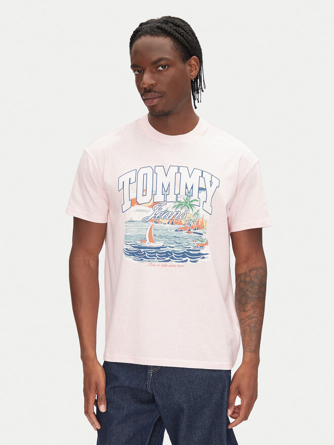 Tommy Jeans Tommy Jeans Camiseta Arch Sailing DM0DM21867 Rosa Relaxed Fit