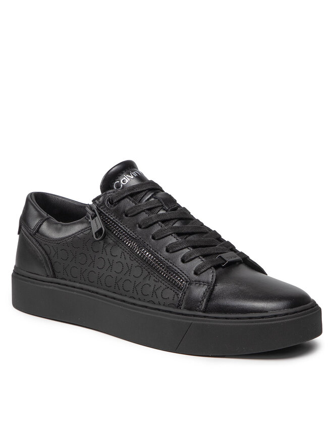 Sneakers Calvin Klein Low Top Lace Up W Zip Mono HM0HM00282 Schwarz |  eschuhe.de