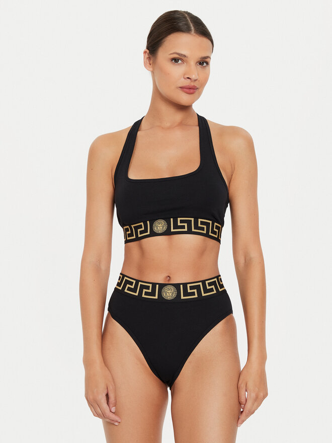 Versace Versace Бюстгальтер-топ AUD01039 1A10011 Чорний
