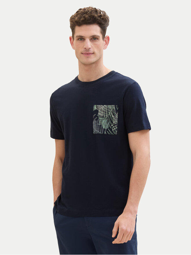 Tom Tailor Tom Tailor Marškinėliai 1040945 Tamsiai mėlyna Regular Fit