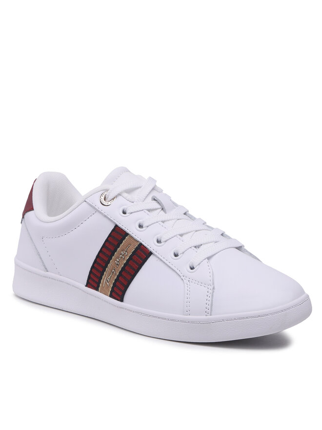 Tommy Hilfiger Tenisice Tommy Hilfiger Signature Webbing Court Sneaker FW0FW06803 Bijela