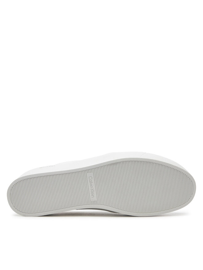 Calvin Klein Sneakers aus Stoff Calvin Klein Flatform Cup Slip On Re Lock Lth HW0HW02057 Weiß