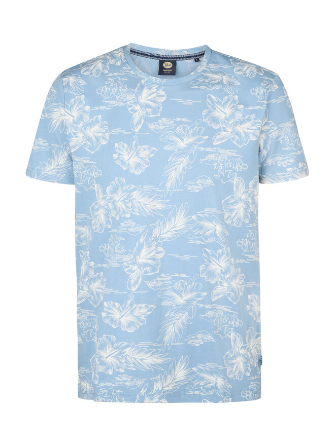 Petrol Industries Petrol Industries Camiseta M-1050-TSR623 Celeste Regular Fit