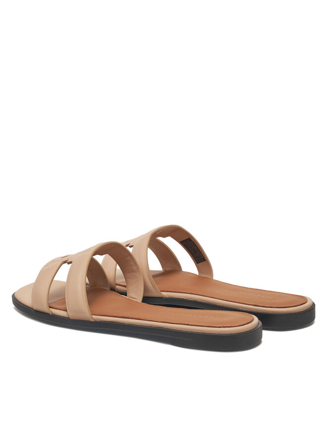 Tommy Hilfiger Şlapi Tommy Hilfiger Th Logo Strap Mule FW0FW08671 Bej