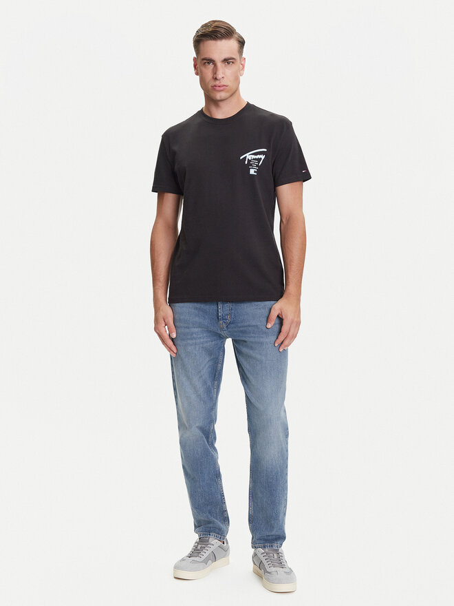 Tommy Jeans Tommy Jeans T-Shirt Signature City DM0DM21934 Schwarz Regular Fit