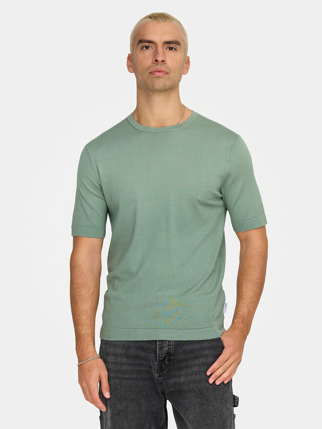 Only & Sons Only & Sons Marškinėliai Wyler 22022928 Žalia Regular Fit