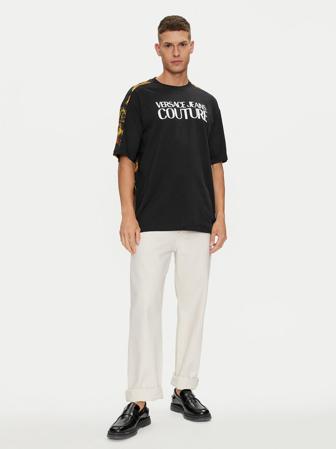 Versace Jeans Couture Versace Jeans Couture T-Shirt 76GAH613 Μαύρο Regular Fit
