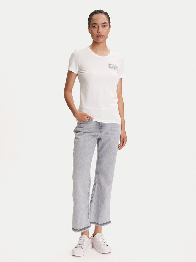 EA7 Emporio Armani EA7 Emporio Armani Camiseta 7W000492 AF10373 U0005 Écru Regular Fit