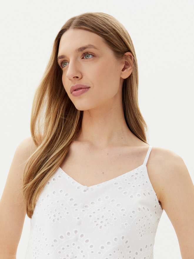 Pieces Pieces Τοπ Vilde 17156563 Λευκό Regular Fit