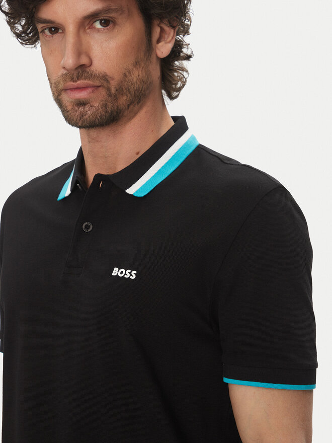 BOSS BOSS Поло Paddy Ap Heritage 50538101 Чорний Regular Fit