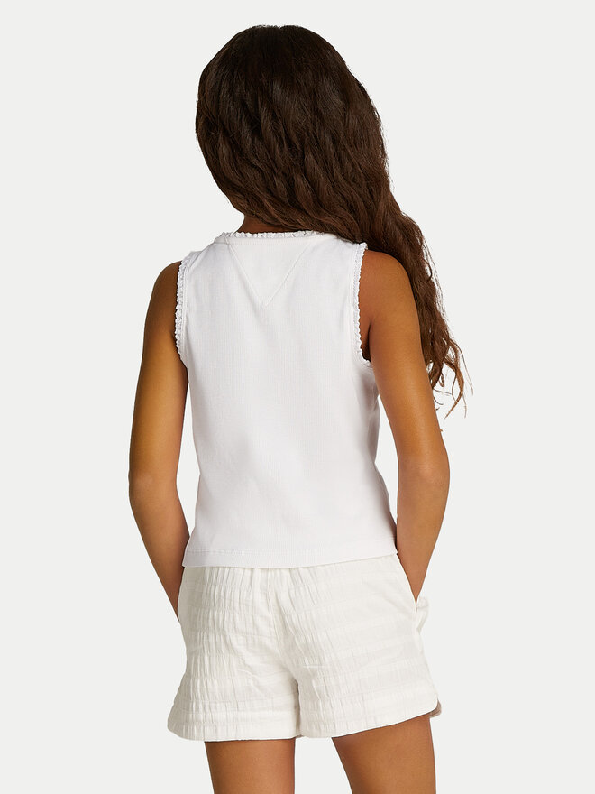 Tommy Hilfiger Tommy Hilfiger Τοπ Essential KG0KG08588 D Λευκό Regular Fit
