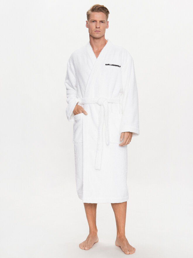 KARL LAGERFELD KARL LAGERFELD Bademantel Ikonik 230M2185 Weiß
