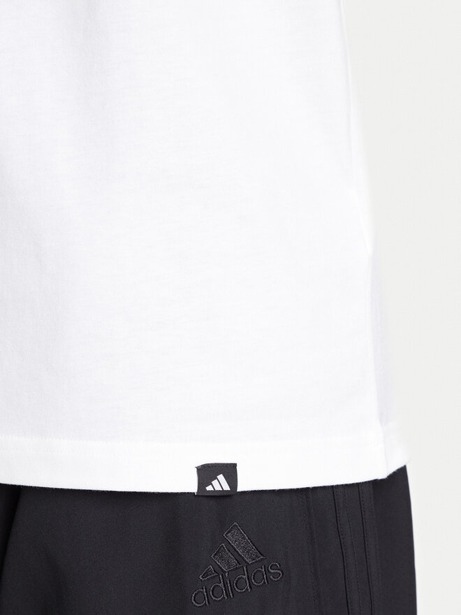 adidas adidas Marškinėliai Pennant Trim Graphic JL9226 Balta Regular Fit
