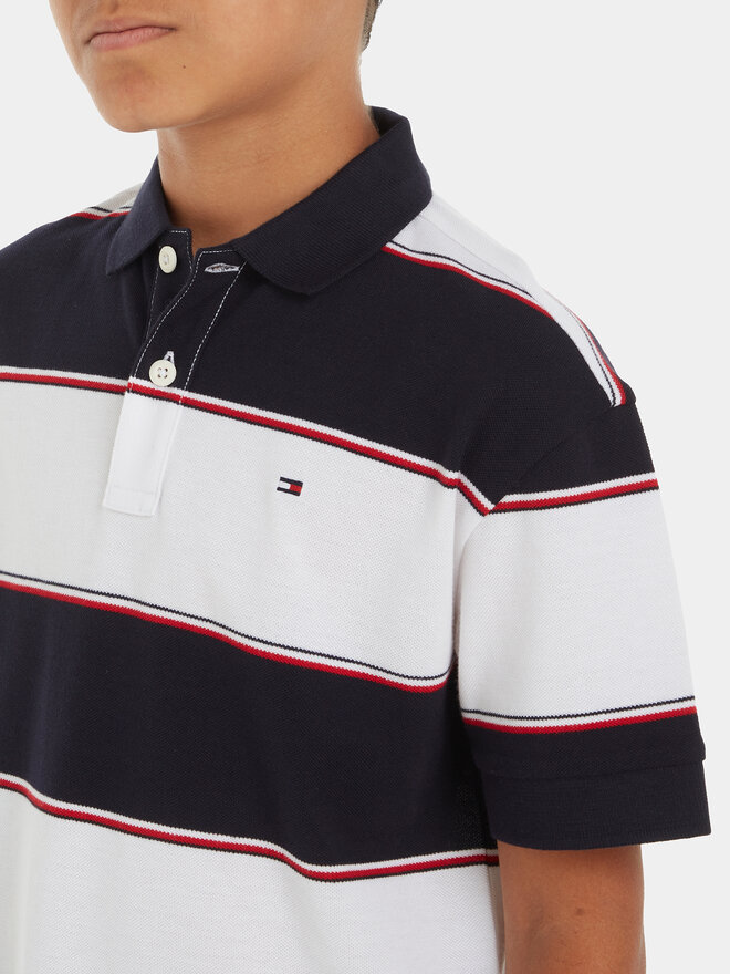 Tommy Hilfiger Tommy Hilfiger Поло Global Rugby KB0KB08857 Білий Relaxed Fit