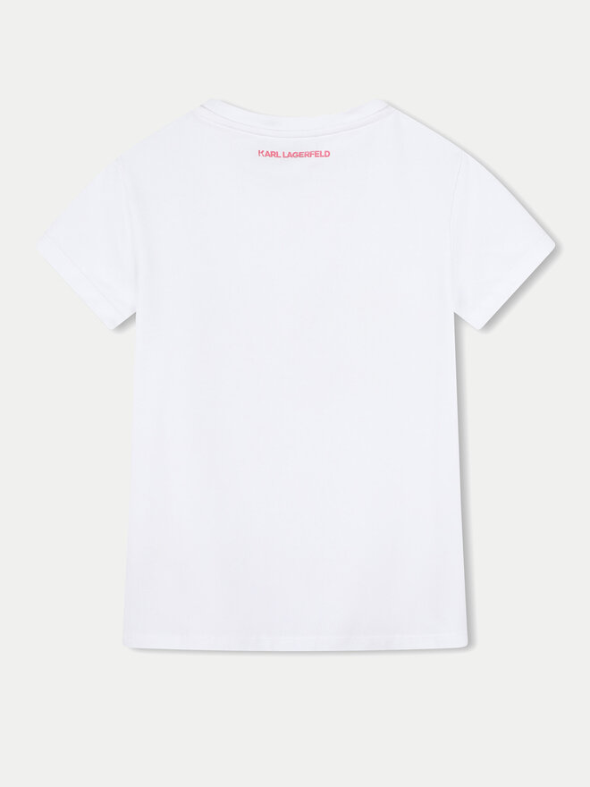 Karl Lagerfeld Kids Karl Lagerfeld Kids Póló Z30210 S Fehér Regular Fit
