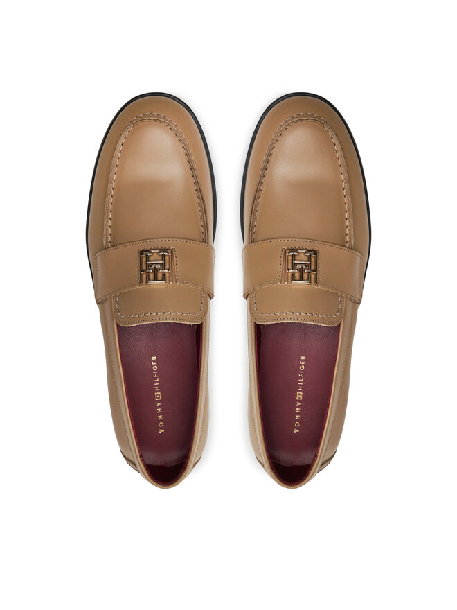 Tommy Hilfiger Сліпери Tommy Hilfiger Th Leather Classic Loafer FW0FW07961 Хакі