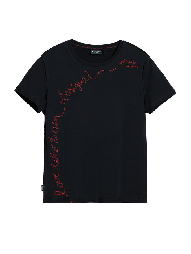 Desigual Desigual Camiseta Charly 25WWTK08 Negro Regular Fit