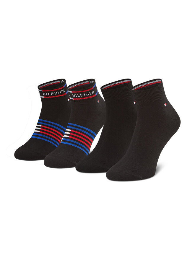 Tommy Hilfiger Σετ ψηλές κάλτσες ανδρικές 2 τεμαχίων Tommy Hilfiger 100002212 Μαύρο