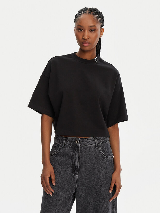 HUGO HUGO T-Shirt Damelody 50520187 Μαύρο Relaxed Fit