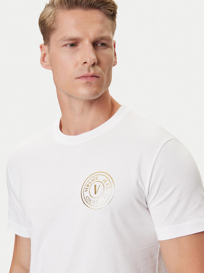Versace Jeans Couture Versace Jeans Couture Camiseta 79GAHT00 CJ00T Blanco Regular Fit