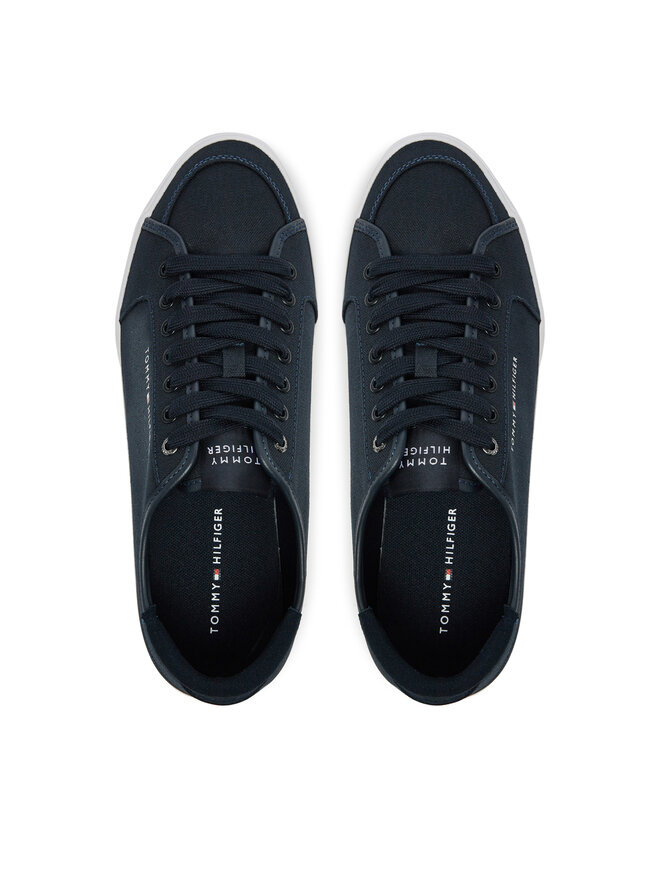 Tommy Hilfiger Πάνινα παπούτσια Tommy Hilfiger Core Corporate Vulc Canvas FM0FM05398 Σκούρο μπλε