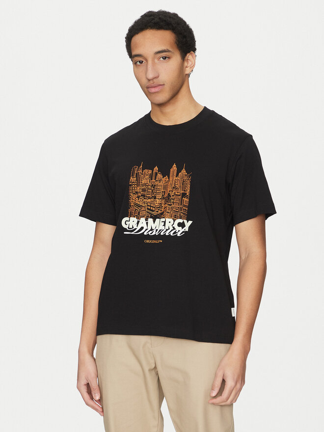 Jack&Jones Jack&Jones Marškinėliai Boston 12272981 Juoda Relaxed Fit