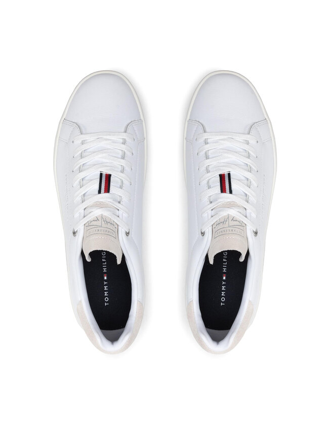 Tommy Hilfiger Sneakers Tommy Hilfiger Retro Tennis Cupsole Leather FM0FM03726 Weiß