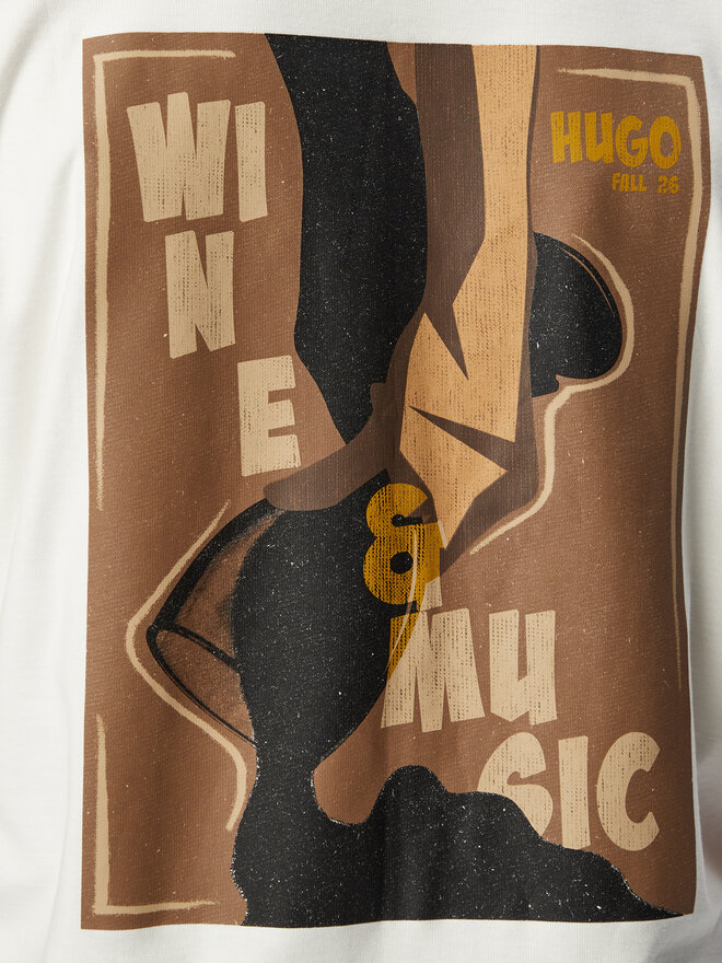 HUGO HUGO T-Shirt Detzi 50563795 Weiß Relaxed Fit