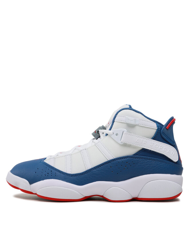 White and blue jordan 6 on sale
