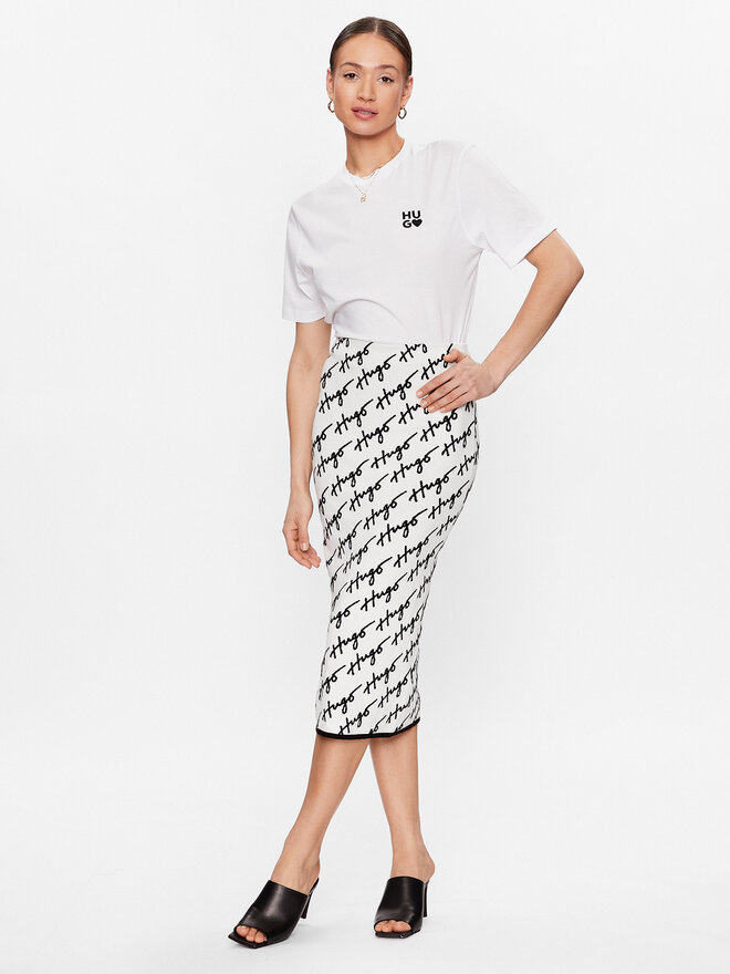 HUGO Hugo T-Shirt Dashire_4 50489198 Λευκό Regular Fit