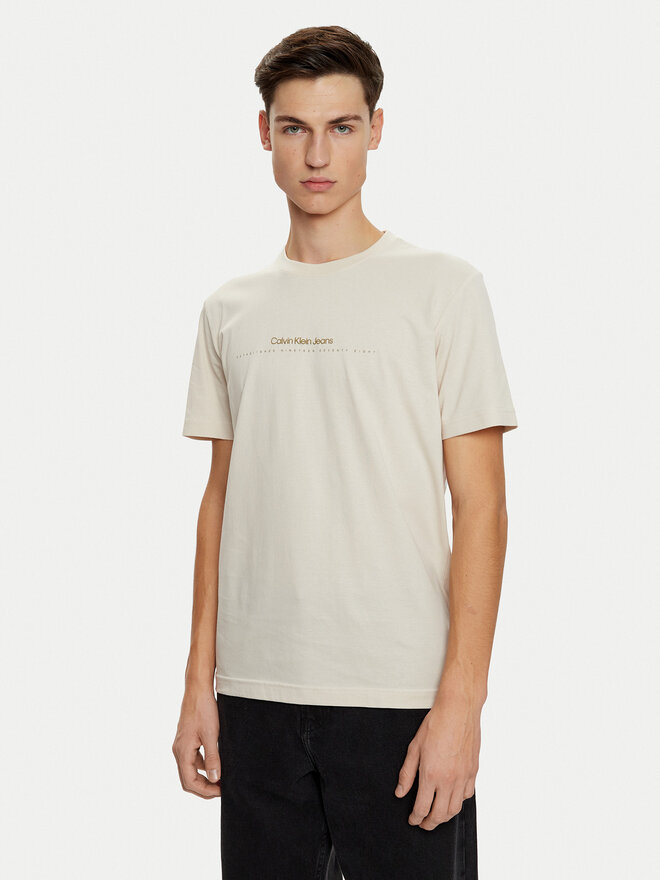 Calvin Klein Jeans Calvin Klein Jeans Футболка Minimal Logo J30J327075 Бежевий Regular Fit