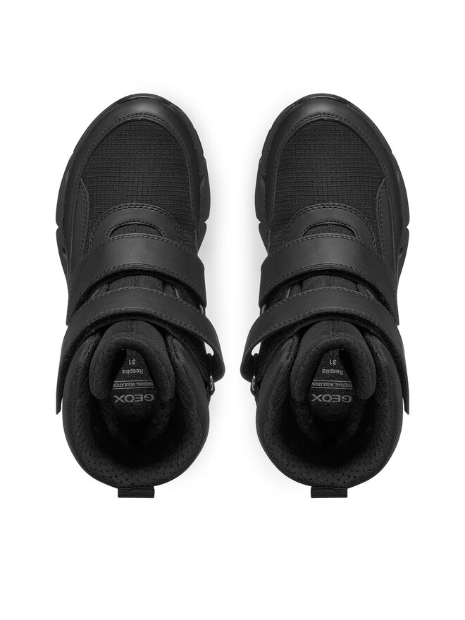 Geox Schnürschuhe Geox J Flexyper Plus Boy B Abx J66LCG 0FU54 C9999 M Schwarz