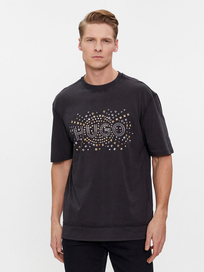 HUGO HUGO Camiseta Dunic 50504534 Negro Relaxed Fit
