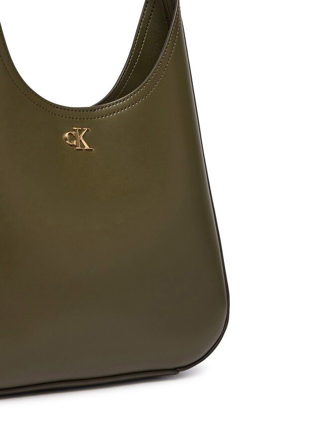 Calvin Klein Handtasche Calvin Klein Ck Medium Shoulder Bag LV04F3522G Dunkelgrün