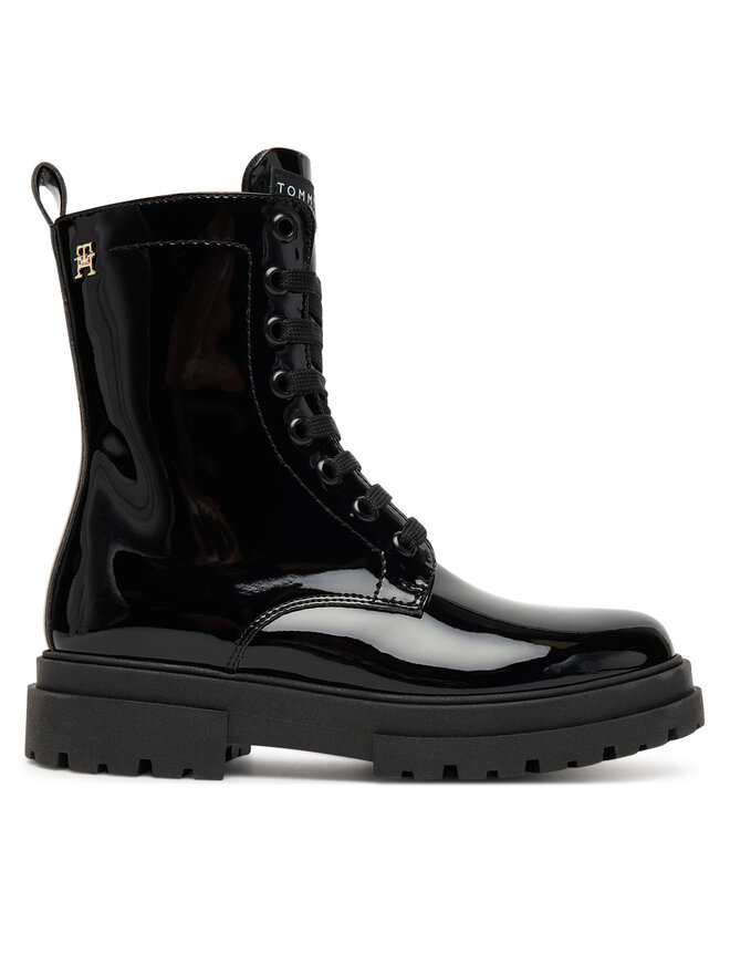 Tommy Hilfiger Schnürstiefeletten Tommy Hilfiger Lace-Up Bootie T4A5-34025-0775 S Schwarz
