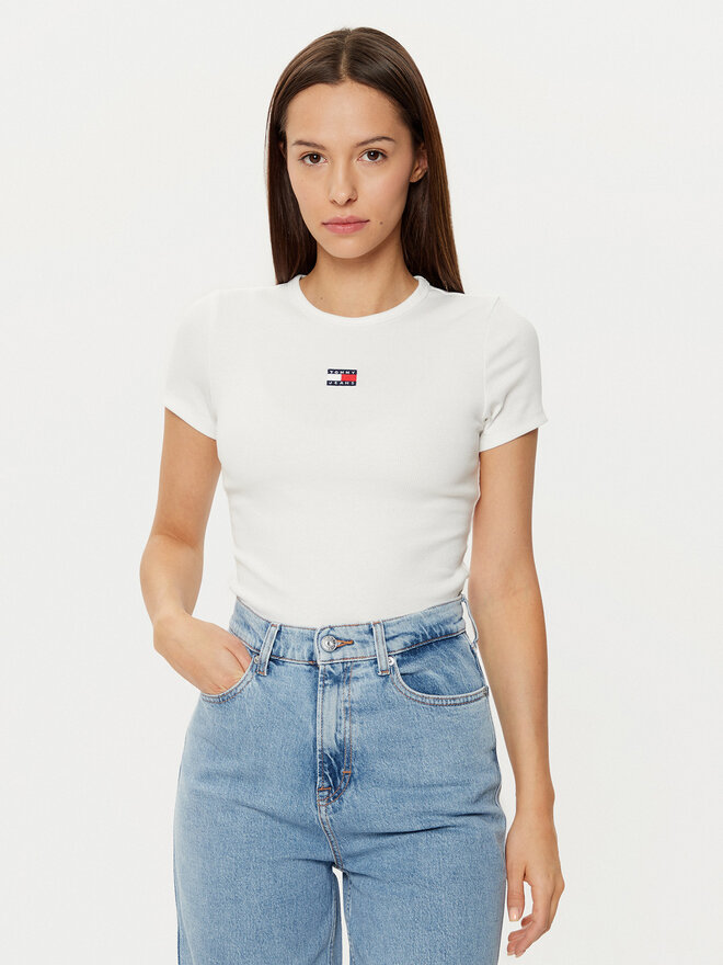 Tommy Jeans Tommy Jeans Футболка DW0DW20463 Білий Slim Fit