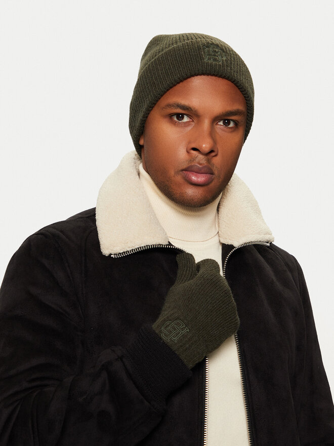 Jack&Jones Комплект шапка и ръкавици Jack&Jones 12264109 Зелен