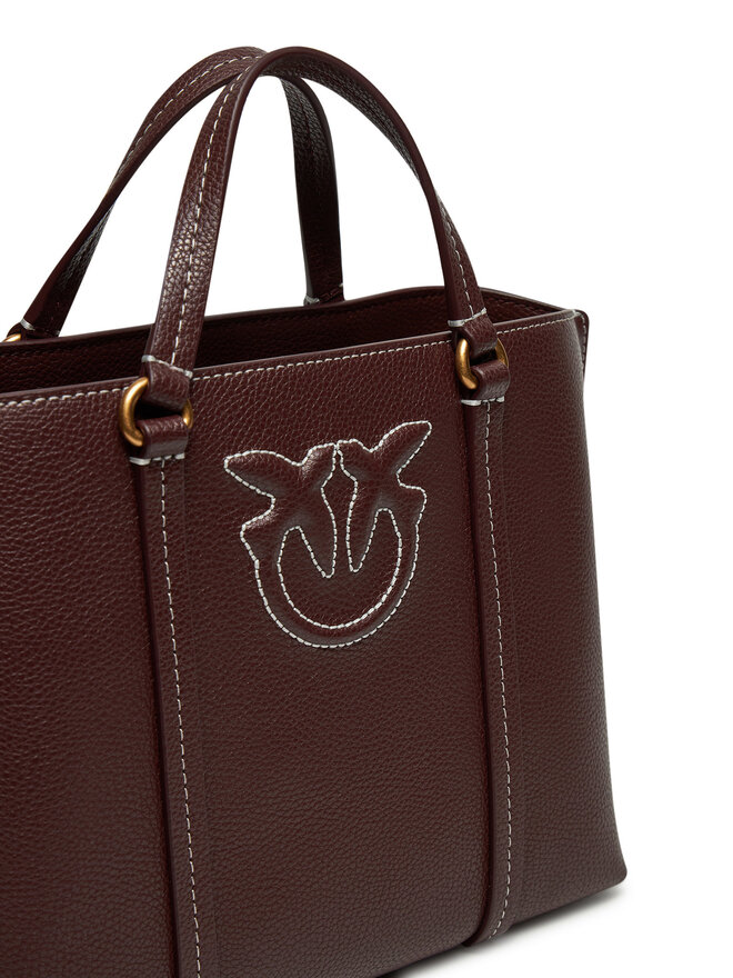 Rankinė PINKO Miranda Shopper Mini AI 24-25 PLTT 104515 A29O Vyšninė |  eavalyne.lt