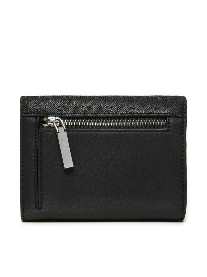 Calvin Klein Kis női pénztárca Calvin Klein Ck Daily Medium Trifold_Mono K60K612841 Fekete